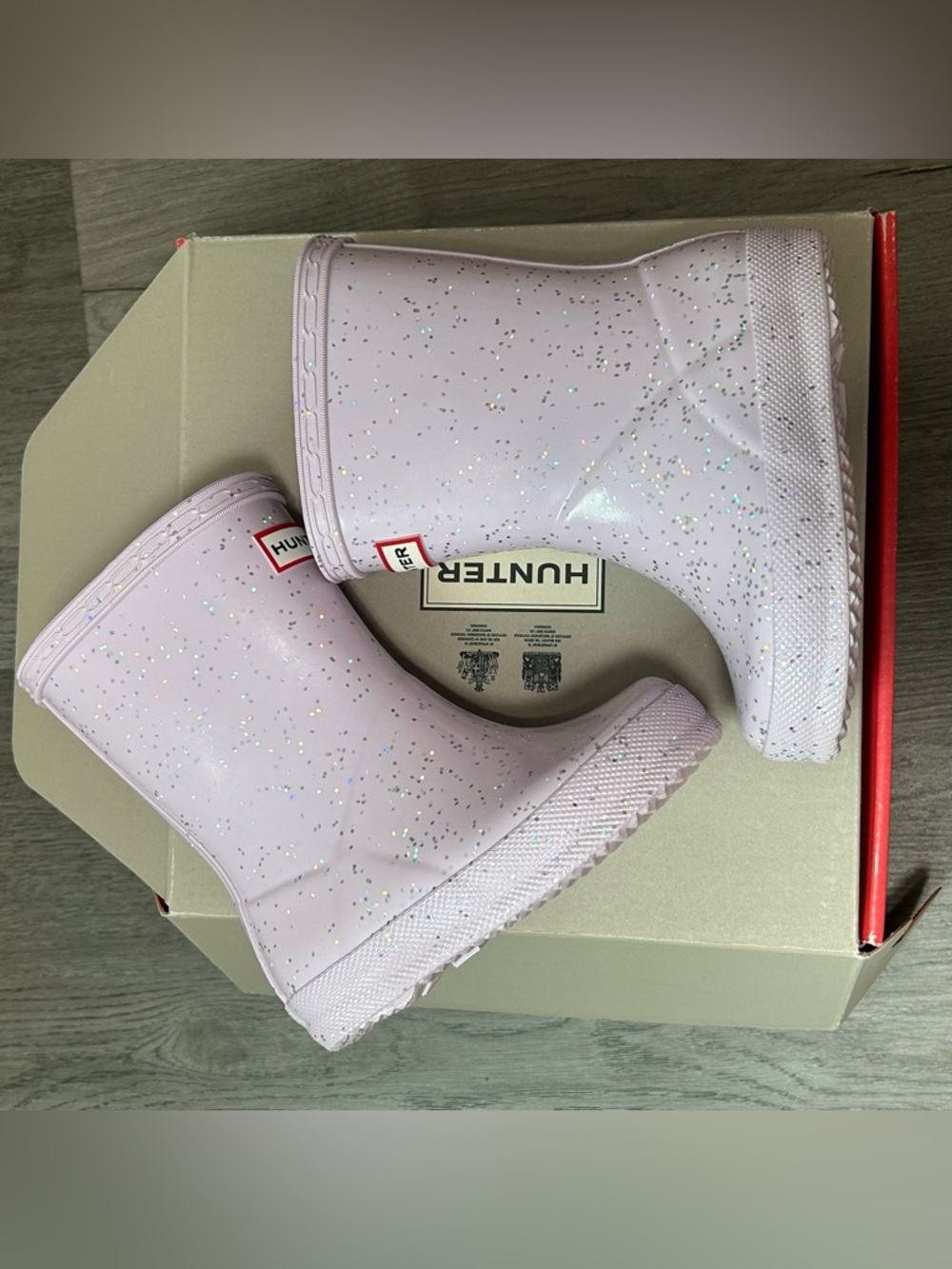 NEW Hunter Little Kids First Classic Rain Boots Mauve Girls Sz US 6B 7G - Picture 11 of 14